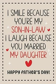 Independently Published Father'S Day Gifts For Son In Law: Funny Personalized Fathers Day From Mother In Law Father In Law Father S Day Card Alternative Unique Present Ideas ürün görseli 1