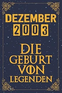 Dezember 2003 Die Geburt Von Legenden | 19 Geburtstag: 19. Geburtstag Geschenk Für Mann Und Frau | 2003 Geburtstag Frau | 2003 Geburtstag Mann | ... 19 Geburtstag | Notizbuch (6×9), 120 Seiten. ürün görseli 1