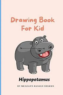 Independently Published Cute Hippopotamus Drawing Paper For Kids ürün görseli 1