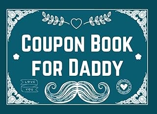 Independently Published Coupon Book For Daddy: 50 Blank Vouchers To Fill With Rewards - Personalized Gifts For Fathers Day, Birthday Or Christmas Gift For Stepdad Or Bonus Dad - Cute Alternative Gree ürün görseli 1