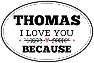 Thomas I Love You Because: Love Book Personalized Birthday Books For Adults With Prompted Guided Fill In The Blank Journal Memory Book, I Love About ... Gift ... Birthday Christmas Greeting Card ürün görseli 1