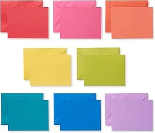 American Greetings Tek Panel Zarflı Boş Kartlar, Gökkuşağı Renkleri (200 Sayım) ürün görseli 1