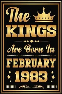 Independently Published The Kings Are Born In February 1983: 40Th Birthday Gifts Ideas For Men, Turning 40 Years Old Presents | Unique 40Th Birthday Gift For Husband Dad Brother Born In February, Fun ürün görseli 1