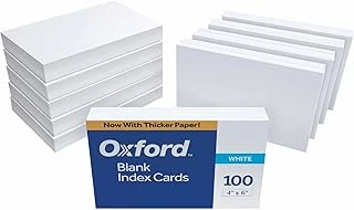 Oxford Kartoteks Kartları, Boş, 10 X 15 Cm, Beyaz, 10 Paket Her Biri 100 Adet (40 Adet) ürün görseli 1