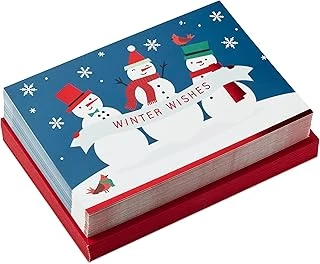 Hallmark Kutulu Noel Kartları, Kış Dilekleri Kardan Adamlar (40 Kart 40 Zarf) ürün görseli 1