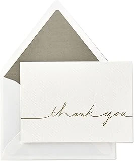 Hallmark Signature Gold Teşekkür Kartları, Altın Yazı (Zarflı 10 Kart) ürün görseli 1