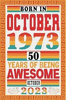 Independently Published Born In October 1973 50 Years Of Being Awesome: 50Th Birthday For Women 50 Years Old, Personalized Gifts For Him Unique, Women & Men Alternative Cards ürün görseli 1
