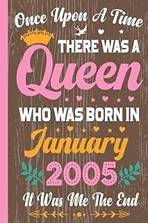 Once Upon A Time There Was A Queen Who Was Born In January 2005: 18Th Birthday Gifts For Girls, Year Old Birthday Notebook For Daughter, Sister, Personalized Unique Gifts For Girls Ideas. ürün görseli 1