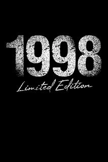 Limited Birthday Edition 1998 Born Year Grunge Line Art: Notebook - Funny Heart Line Birthday Gift, Gift Idea - A5 (6X9) - ... Note, Sketch, Planner, Birthday, ürün görseli 1