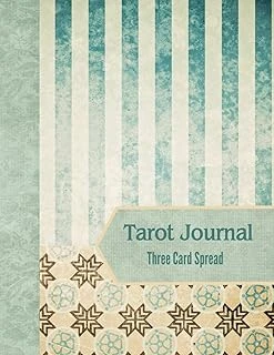 Tarot Journal Three Card Spread - Sage Stripe ürün görseli 1