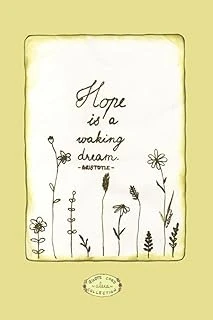 Independently Published Hope Is A Waking - Aristotle Quote With Flower Illustration: ~ Alexa ~ Quote Card Collection, 6 X 9 In 101 Lined Pages ürün görseli 1