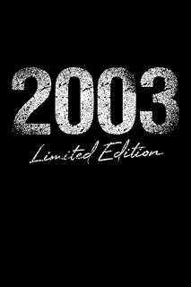 Limited Birthday Edition 2003 Born Year Grunge Line Art: Notebook - Funny Heart Line Birthday Gift, Gift Idea - A5 (6X9) - ... Note, Sketch, Planner, Birthday, ürün görseli 1