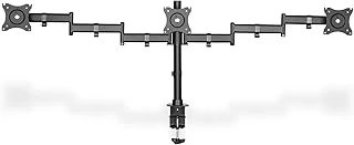 Digitus Monitör Tutucu - Masa Kelepçesi - 3 Monitör - 27 Inçe Kadar - 3X 8 Kg'A Kadar - Vesa 75X75, 100X100 - Siyah ürün görseli 1