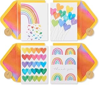 Papyrus Lgbtqia+Teşekkür Kartları, Gurur Her Durum Için Zarflı, Gökkuşağı Kalpler (20 Sayı) ürün görseli 1