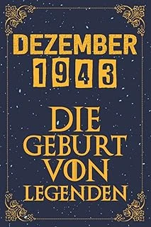 Dezember 1943 Die Geburt Von Legenden | 79 Geburtstag: 79. Geburtstag Geschenk Für Mann Und Frau | 1943 Geburtstag Frau | 1943 Geburtstag Mann | ... 79 Geburtstag | Notizbuch (6×9), 120 Seiten. ürün görseli 1