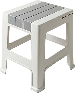 Küçük Boy Kaymaz Tabanlı Ev Ofis Taburesi - 120 Kg Taşıma Kapasiteli Kaymaz Banyo Taburesi - Çocuk Taburesi - 31X35X35 Cm (Gri) ürün görseli 1