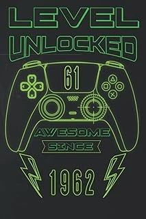 Level 61 St Unlocked Awesome Since 1962: 61 St January Birthday Gifts | Motivational Quotes | Happy Birthday | January Birthdays| Personalized Birthday Book| Personalized Birthday Gifts For Lovers ürün görseli 1