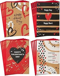 Hallmark Kraft Sevgililer Günü Kartı Çeşitleri (Zarflı 16 Kart) Kırmızı, Siyah, Beyaz ürün görseli 1