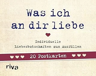 Was Ich An Dir Liebe – 20 Postkarten: Individuelle Liebesbotschaften Zum Ausfüllen ürün görseli 1