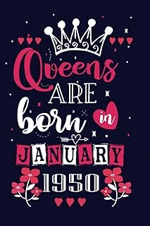 Independently Published Queen Are Born In January 1950: 73 Rd January Birthday Gifts For Women | Motivational Quotes | Happy Birthday | January Birthdays| Personalized Birthday Book| Personalized Bir ürün görseli 1