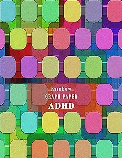 Independently Published Adhd Graph Paper: Rainbow Colored Graph Paper Notebook For Math & Science Students, Adults & School | Colorful 2 Squares Per Inch For Applied Learning ürün görseli 1