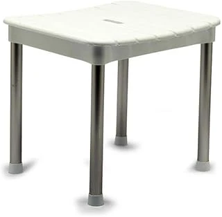 Primanova M-Kv33-01 Okaliptus Tabure, Maks. 100 Kg Kapasite, 37 X 34 X 30 Cm, Beyaz ürün görseli 1