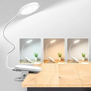 Güncelçarşı Kıskaçlı Lamba, 360 Esnek Mandallı Kitap Okuma Lambası, 3 Parlaklık 3 Renk Sıcaklığı, Kısılabilir, Dokunmatik Kontrollü, Usb Şarj Edilebilir Pil, Göz Koruması, Yatak Çalışma Masası Lambas ürün görseli 1