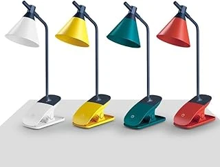 Coverzone Masa Üstü Lamba Kıskaçlı Özel Tasarım Koni Kablolu Gece Masa Lambası Dokunmatik 3 Farklı Led Işıklı Kitap Okuma Işığı Ys580 Beyaz Renk (Beyaz) ürün görseli 1