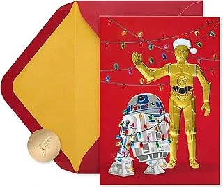 Papyrus Yıldız Savaşları Noel Kartları Zarflar, Droids To The World, R2D2 C3Po (12 Sayı) ürün görseli 1