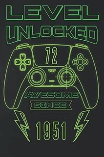 Level 72 Nd Unlocked Awesome Since 1951: 72 Nd January Birthday Gifts | Motivational Quotes | Happy Birthday | January Birthdays| Personalized Birthday Book| Personalized Birthday Gifts For Lovers ürün görseli 1
