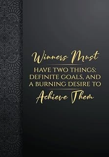 Winners Must Have Two Things: Definite Goals, And A Burning Desire To Achieve Them.: 122 Pages Blank Lined, 6X9", Motivational Quote With Amazing ... Checklists Or Notes On Things You Want To D ürün görseli 1