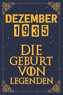 Dezember 1935 Die Geburt Von Legenden | 87 Geburtstag: 87. Geburtstag Geschenk Für Mann Und Frau | 1935 Geburtstag Frau | 1935 Geburtstag Mann | ... 87 Geburtstag | Notizbuch (6×9), 120 Seiten. ürün görseli 1