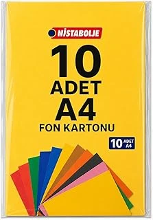 A4 Renkli Fon Kartonu 23 X 34 Cm 10 Renk ürün görseli 1
