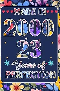 Made In 2000, 23 Rd Year Of Perfection: 23 Rd January Birthday Gifts For Women | Motivational Quotes | Happy Birthday | January Birthdays| ... Book| Personalized Birthday Gifts For Lovers ürün görseli 1