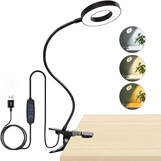 Robeve Akrobat Masa Lambası Usb Girişli Göz Koruyucu Klipsli Masaya Sabitlenen Ayarlanabilir Işık Seviyesi Çok Fonksiyonlu Led Masa Lambası Sarı Beyaz Gün Işığı 3 Modlu Masa Lambası Çalışma Lambası ürün görseli 1