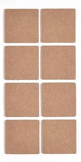 Kahverengi 8 Adet Yapışkanlı Sandalye, Masa, Koltuk Altı Parke Koruma Keçesi, Kare, 5 Cm ürün görseli 1