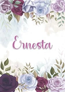 Ernesta: Taccuino A5 | Nome Personalizzato Ernesta | Regalo Di Compleanno Per Moglie Mamma Sorella Figlia ... | Design: Decorazione Floreale | 120 ... Formato A5 (14.8 X 21 Cm) (Italian Edition) ürün görseli 1
