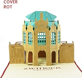 Wunderkarte Dresdner Zwinger Rot: 3D, Klappkarte, Midi-Format ürün görseli 1