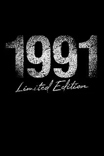 Limited Birthday Edition 1991 Born Year Grunge Line Art: Notebook - Funny Heart Line Birthday Gift, Gift Idea - A5 (6X9) - ... Note, Sketch, Planner, Birthday, ürün görseli 1