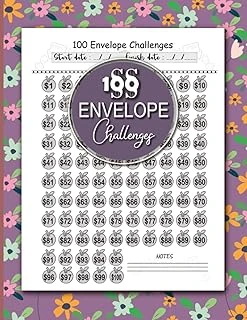 100 Envelope Challenges: Saving Tracker Journal For Men And Women |Easy And Fun Way To Save $5,050 , Cash Envelope Wallet |Cash Envelope , Money Challenge, Finance Challenge ürün görseli 1