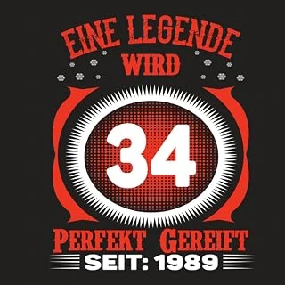Independently Published Eine Legende Wird 34 Perfekt Gereift Seit 1989: Cooles Geschenk Zum 34. Geburtstag Geburtstagsparty Gästebuch Eintragen Von Wünschen Und Sprüchen Lustig 1989 Geboren | Legende ürün görseli 1