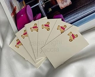 Sevimli Ayıcıklı Not Kartı Panda Ayılı Mini Mesaj Kartı 20'Li Tek Taraflı Yazılabilir Not Kartı 8X5 Cm Hediye Tebrik Kartı – ürün görseli 1