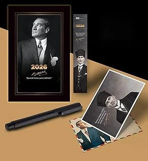 2026 İstikbal Atatürk Ajandası Ayraç Kartpostal Kalem - Siyah ürün görseli 1