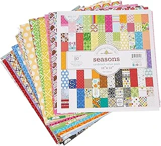 Doodlebug 5719 Değerli Kart Stoğu Kiti 12"X12", 50 Yaprak ürün görseli 1
