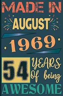Made In August 1969 54 Years Of Being Awesome: 54Th Birthday For Women & Men 54 Years Old, Personalized Gifts For Him Unique, Husband Brother Women & Men Alternative Cards ürün görseli 1