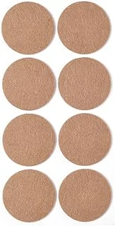 Kahverengi 8 Adet Yapışkanlı Sandalye, Masa, Koltuk Altı Parke Koruma Keçesi, Yuvarlak, 5,5 Cm ürün görseli 1