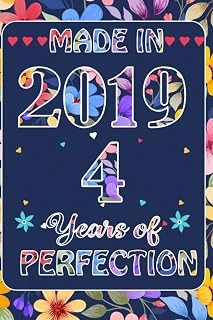 Made In 2019, 4 Year Of Perfection: 4 January Birthday Gifts For Women | Motivational Quotes | Happy Birthday | January Birthdays| Personalized Birthday Book| Personalized Birthday Gifts For Lovers ürün görseli 1