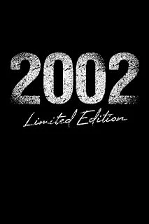 Limited Birthday Edition 2002 Born Year Grunge Line Art: Notebook - Funny Heart Line Birthday Gift, Gift Idea - A5 (6X9) - ... Note, Sketch, Planner, Birthday, ürün görseli 1