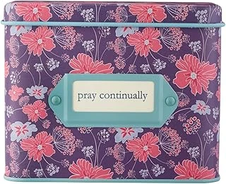 Christian Gifts Prayer Cards In Tin | Pray Continually – 50 Double Sided Cards| Bible Verse Encouraging Gift For Women ürün görseli 1