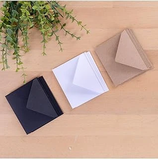 Bimotif Minik Zarf Seti, 7X9 Cm 15 Adet (Kraft-Beyaz-Si̇yah) ürün görseli 1